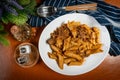 Beef stewed with penne Royalty Free Stock Photo