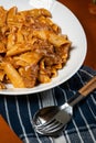 Beef stewed with penne Royalty Free Stock Photo