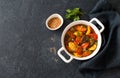 Beef stewed with vegetables Royalty Free Stock Photo