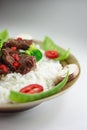 Beef stir fry vertical Royalty Free Stock Photo