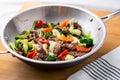 Beef Stir Fry in a wok Royalty Free Stock Photo