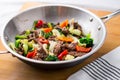 Beef Stir Fry in a wok