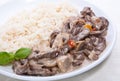 Beef stroganoff Royalty Free Stock Photo