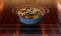 Beef Stroganoff Inside The oven Royalty Free Stock Photo