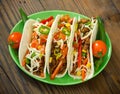 Beef taco on the plate Royalty Free Stock Photo