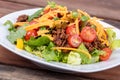 Beef taco salad bowl dish