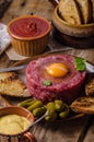 Beef tartare dish Royalty Free Stock Photo