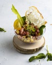 beef tartare serving for catering