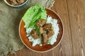 Beef Tips on Rice Royalty Free Stock Photo