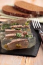 Beef tongue aspic Royalty Free Stock Photo