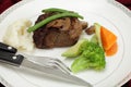 Beef tournedos with cutlery