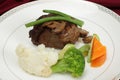 Beef tournedos plate Royalty Free Stock Photo