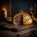 A Beef Wellington with Perfectly Crispy Puff Pastry