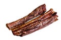 Beef windpipe. Beef trachea. All natural chew treats. Dental dog treats. Large length more 20 inch. White background