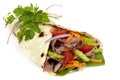 Beef Wrap Sandwich Royalty Free Stock Photo