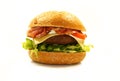 Beefbuger with bacon and cheese Royalty Free Stock Photo