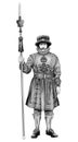 Beefeater Yeomen Warders black and white