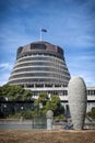 The Beehive, the Executive Wing of the New Zealand Parliament Buildings Royalty Free Stock Photo