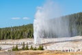 Beehive geyser erupting in Yellowstone