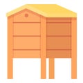 Beehive house icon cartoon vector. Honey bee