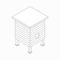 Beehive icon, isometric 3d style Royalty Free Stock Photo