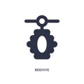 beehive icon on white background. Simple element illustration from farming concept Royalty Free Stock Photo
