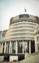 Beehive, the parliament of New Zealand, Wellington capitol Royalty Free Stock Photo