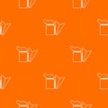 Beehive smoker pattern vector orange