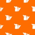 Beehive smoker pattern vector orange