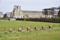 Beehives in the gardens of The Louvre. Paris, France. March 29, 2023.