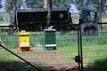 Beehives on land for natural beekeeping in nieuwerkerk aan den ijssel in the Netherlands.