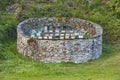 Beehives. Traditional stone wall structure against bears. Muniellos, Asturias