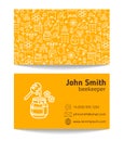 Beekeeper apiary business card vector template