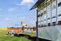 Beekeeper and his mobile beehives