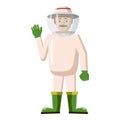 Beekeeper icon, cartoon style Royalty Free Stock Photo