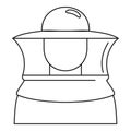 Beekeeper icon, outline style