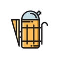 Beekeeper smoker, beekeeping tool icon