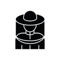 Beekeeper suit black glyph icon Royalty Free Stock Photo
