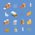 Beekeeping Apiary Isometric Icons Set Royalty Free Stock Photo