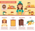 Beekeeping Honey Infographics Royalty Free Stock Photo