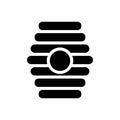 Beekeeping glyph flat icon