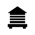 Beekeeping glyph flat icon