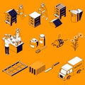 Beekeeping Isometric Icons Collection Royalty Free Stock Photo