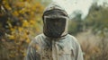Beekeeping net and special suit. Beekeeper Royalty Free Stock Photo