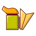 Beekeeping smoker icon, cartoon style