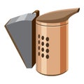 Beekeeping smoker icon, cartoon style