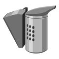 Beekeeping smoker icon, gray monochrome style