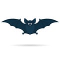 Been a Halloween bat with a drop of blood isolated on a white background. Vector illustration