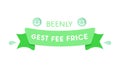 BEENLY GEST FEE FRICE Banner, Quirky Promotional Element, vector design Generative AI Royalty Free Stock Photo