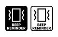 Beep Reminder vector information sign